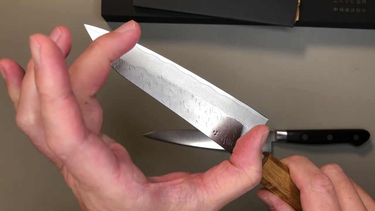 Nigara SPG STRIX Tsuchime Damascus Petty 150mm Unboxing Quick Look