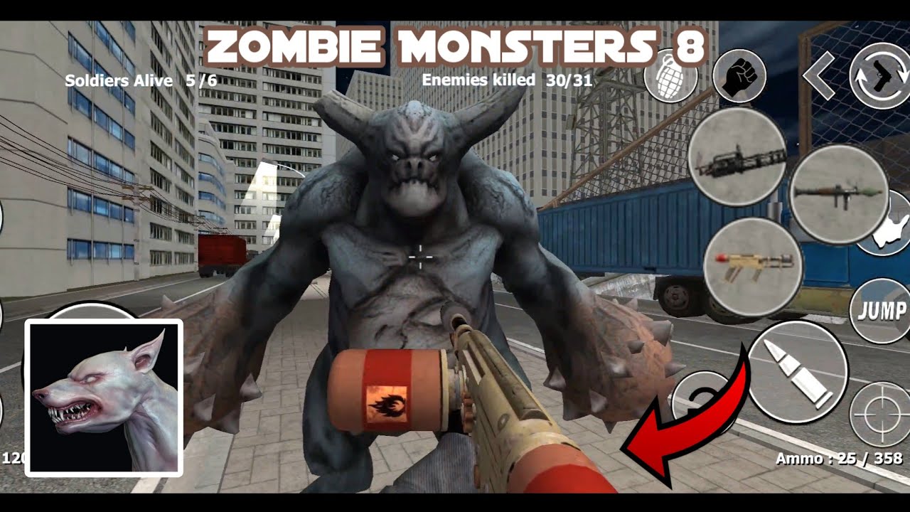 Zombie Monsters 8 - updated - All POWERFUL WEAPONS - level 8-10