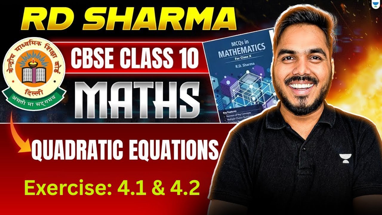 RD Sharma Class 10 Maths | Quadratic Equations Class 10 | Ex 4.1 and 4.2 | Abhinay Sir