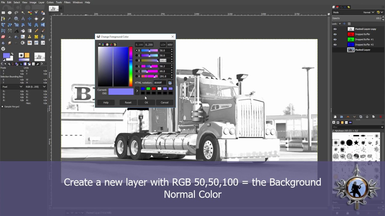 Gimp 2.10 - Manually create a Normal Map
