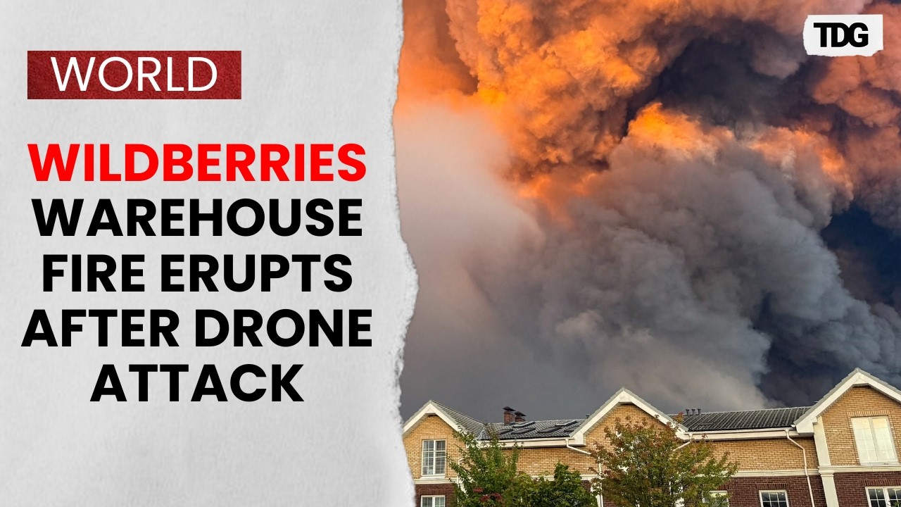 Wildberries Warehouse Erupts In Flames After Drone Attack Near Moscow
