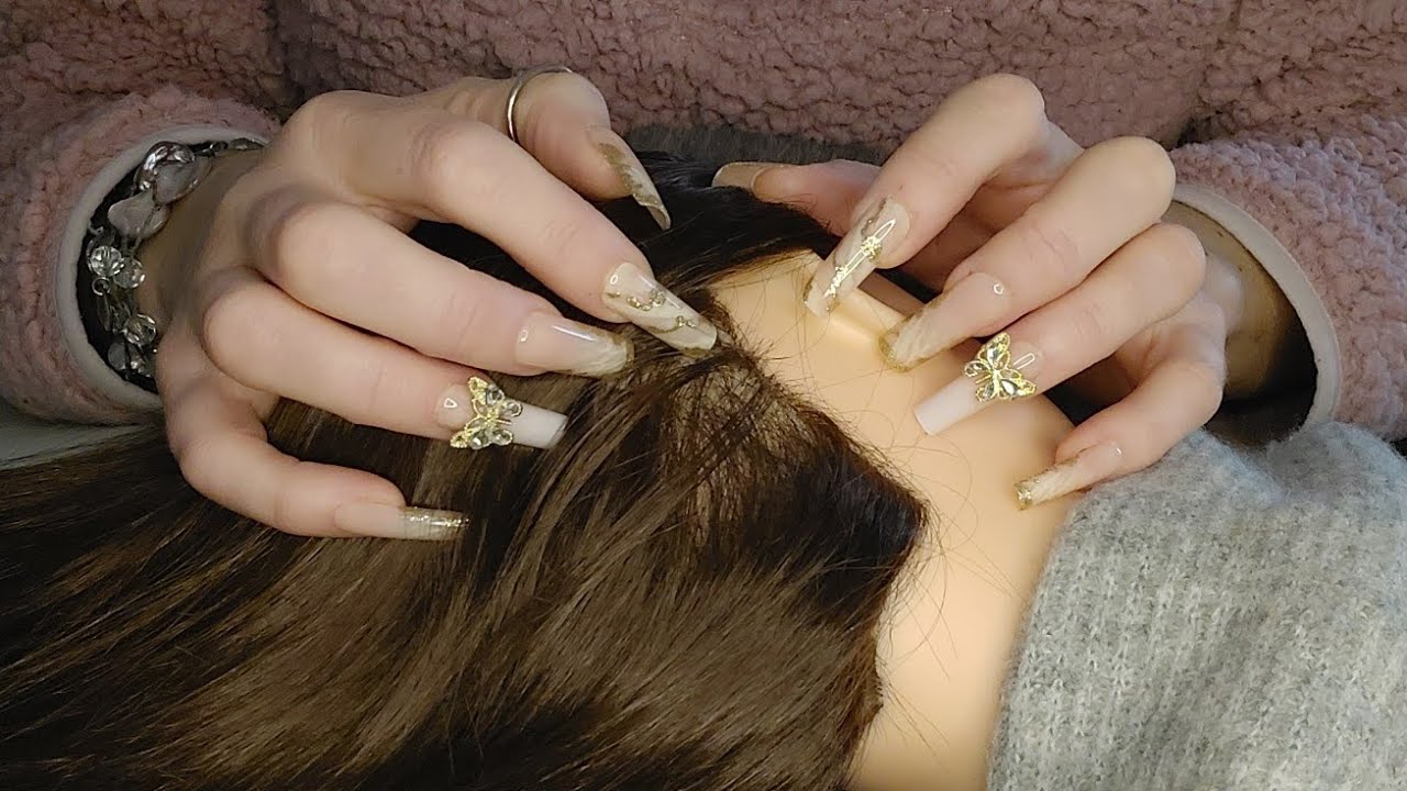 ASMR 40 Minutes Neck Tracing, Ear Digging, Nape Tingles and Gentle Scalp Check 💆‍♀️✨️ #asmr