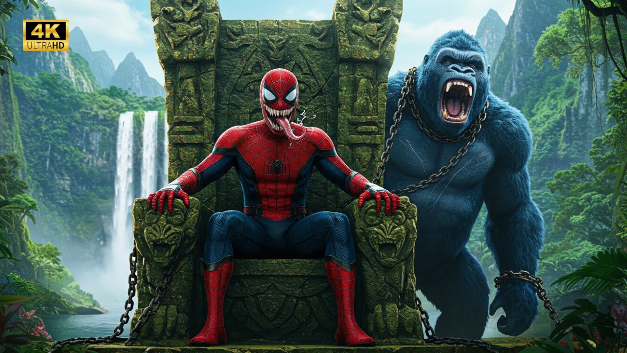 BLUE KING KONG VS SPIDER‑MAN: Cargo Plane Showdown to NYC!