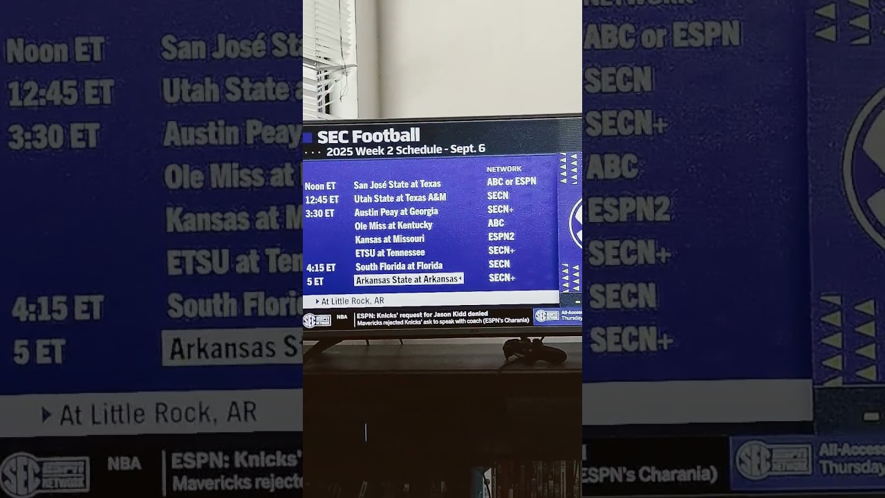 SEC Network is announcing game times right now