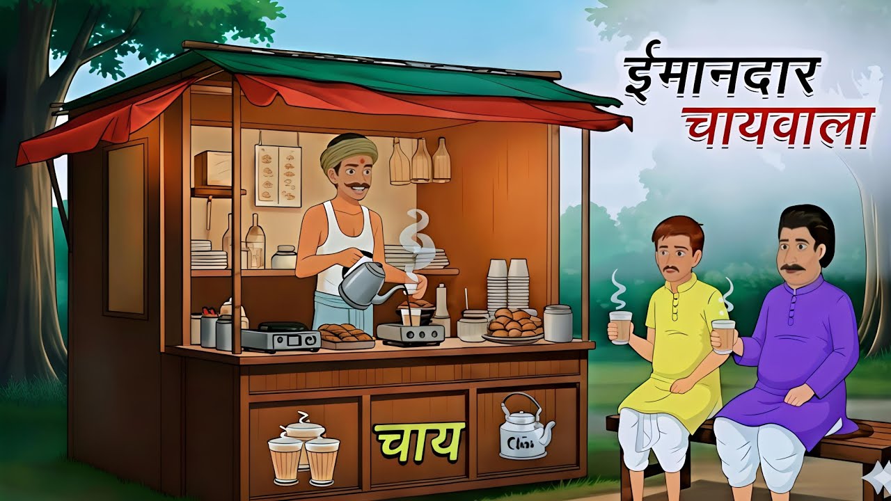 ईमानदार चाय वाला | Imaandar chy wala | Hindi khaniya | cartoon story | hindi stories