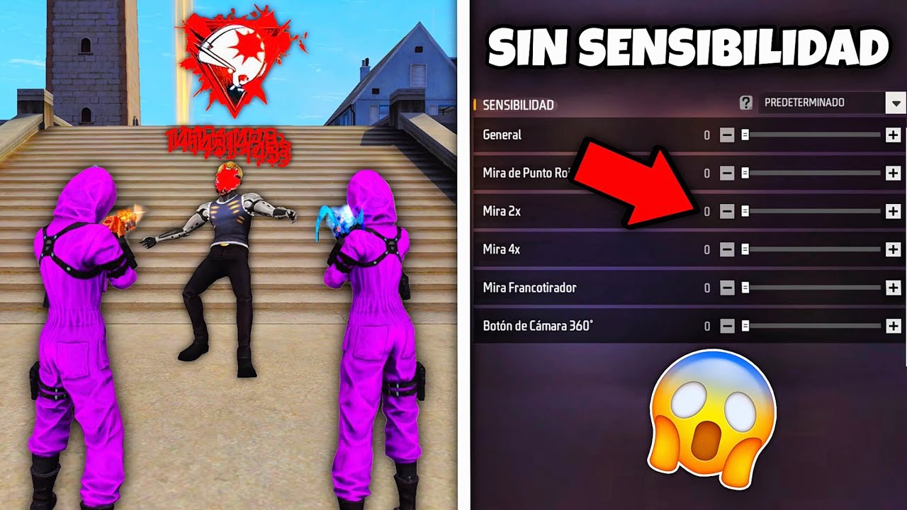 RETO: JUGAMOS CON LA SENSIBILIDAD  EN “0” EN CLASIFICATORIA 😰☠️ FREE FIRE