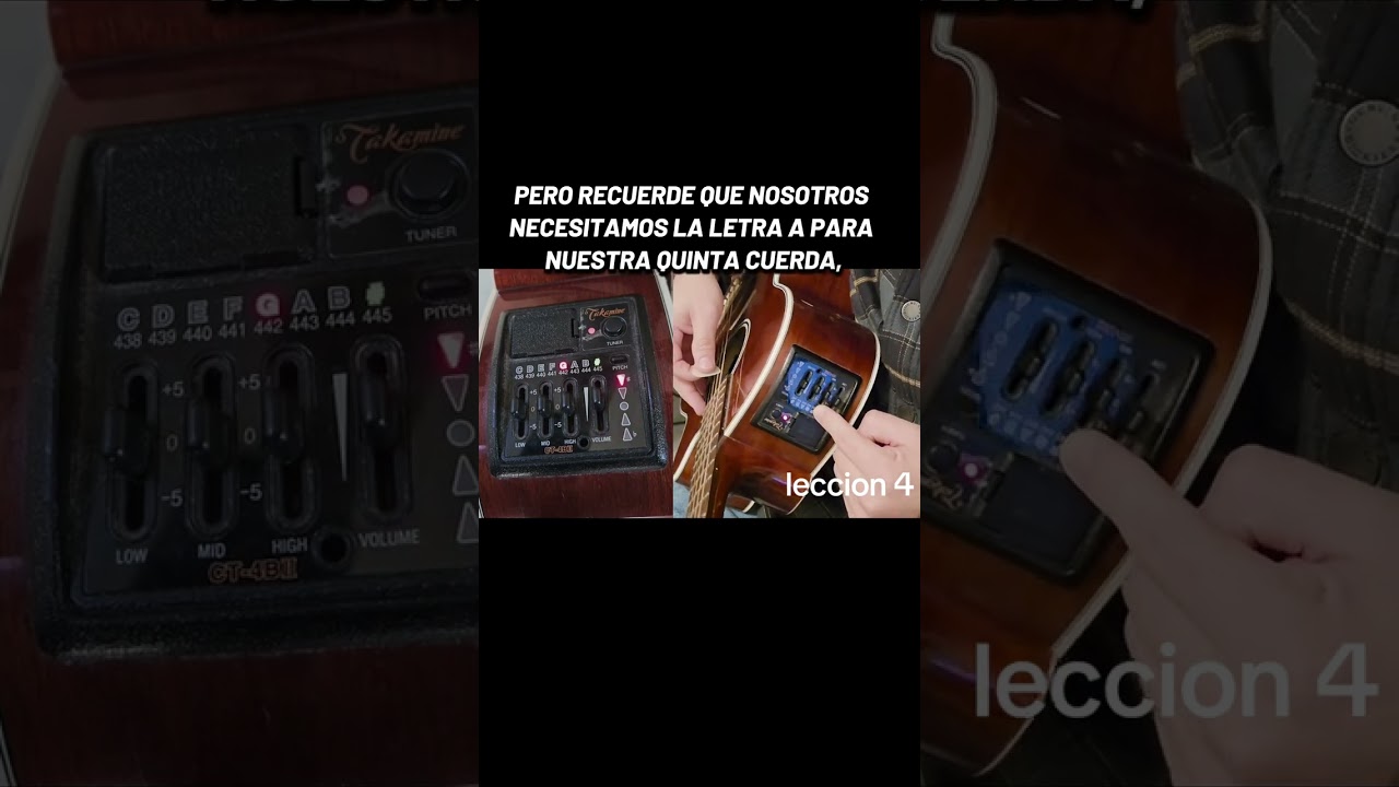 Afinar con afinador integrado o cromatico...curso de guitarra para principiantes. Desde 0