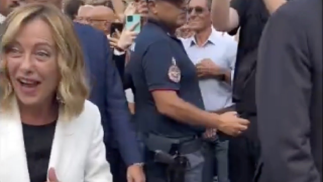 STANDING OVATION PER GIORGIA MELONI DURANTE L'INAUGURAZIONE DELL'EXPO G7 AGRICOLTURA DI SIRACUSA