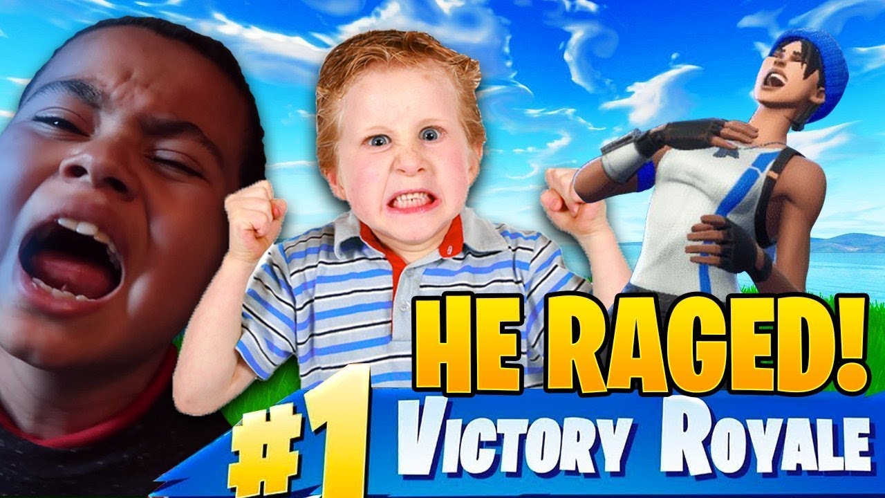LITTLE KID SQUEAKER AND THE SQUAD *TROLL* MY 10 YEAR OLD BROTHER! (HE RAGED!) FORTNITE BATTLE ROYALE