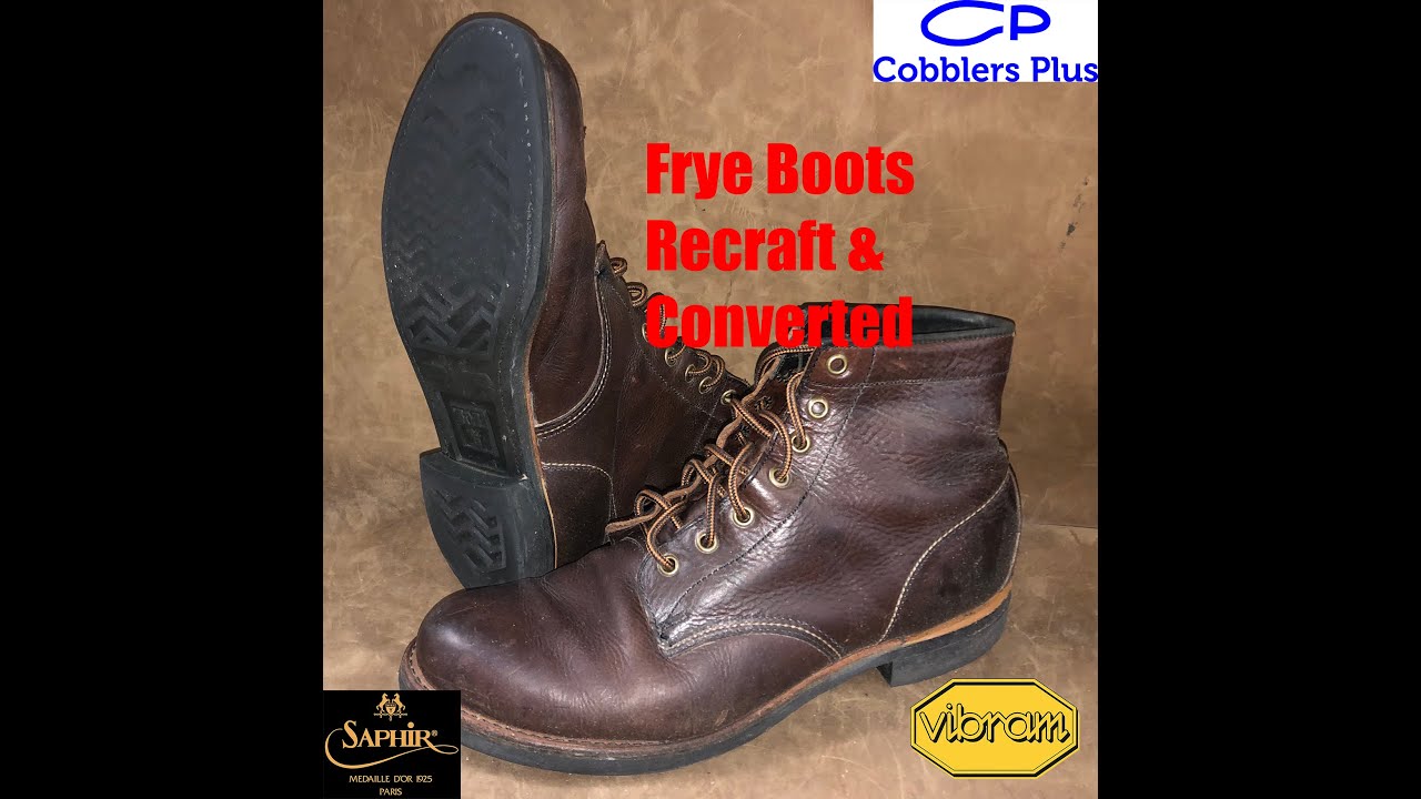 Frye Boots Converted to a wedge and Vibram Soles & Conditioned with Saphir Medaille D'Or