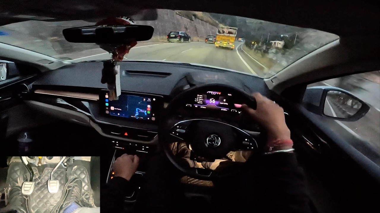 Skoda Slavia 1.5 TSI drive review in POV precision driving. Hyperdrive in hills with footwork video.