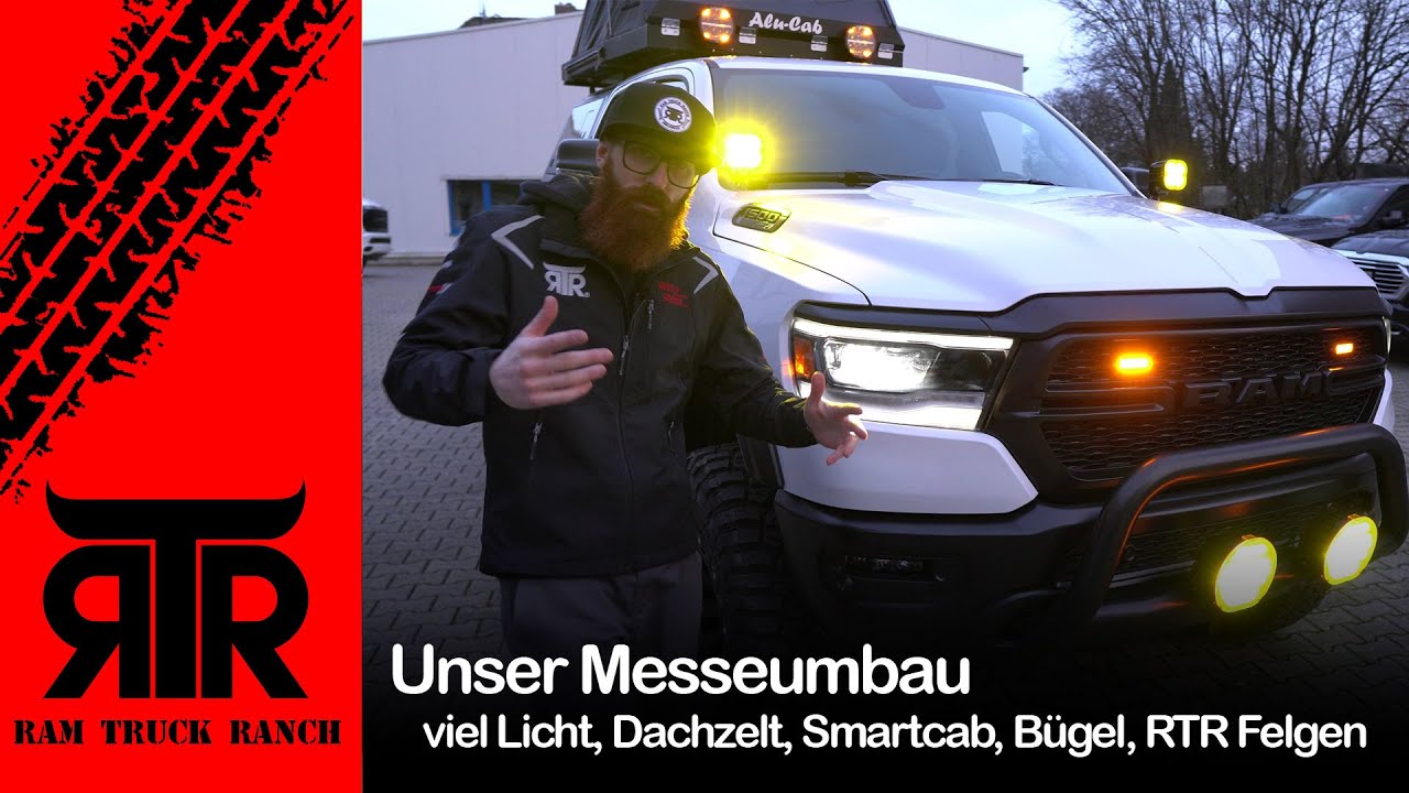 Umbau Ram 1500 mit Smartcab, Dachzelt, Lazerlamps und Delta Felgen im RTR Design | Messe Umbau | RTR