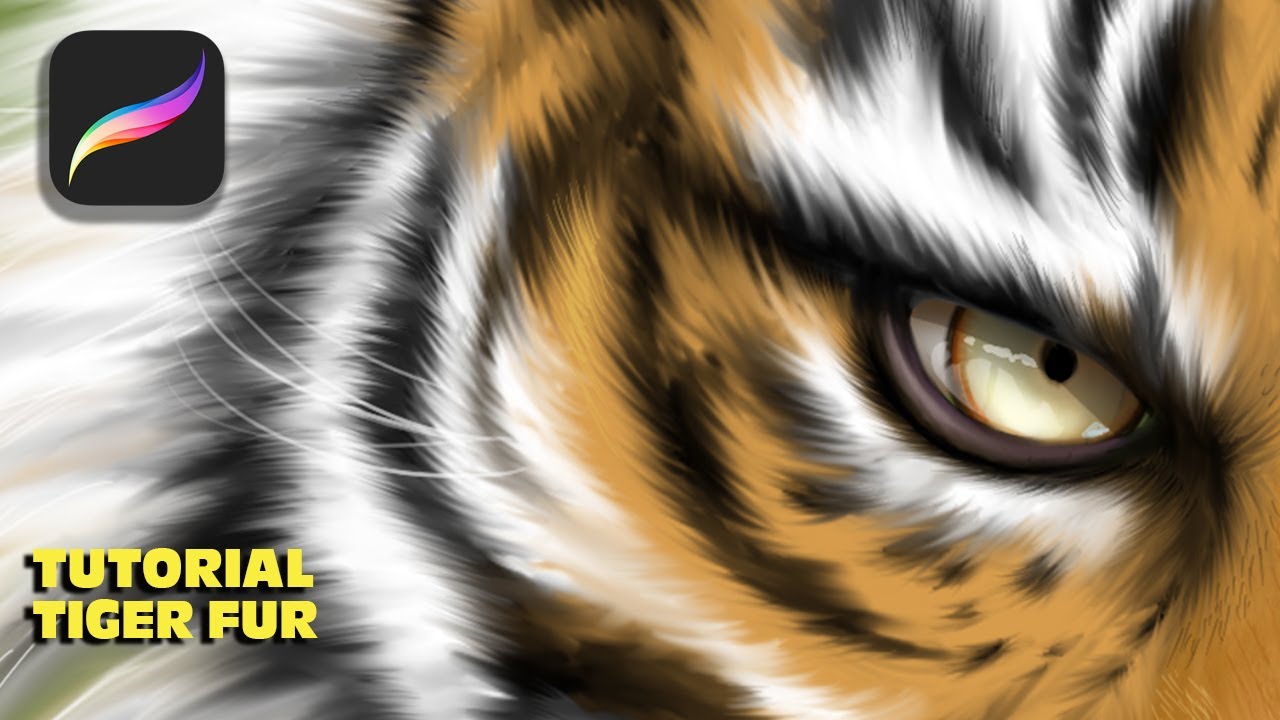 How to Paint Tiger Fur in Procreate | SIMPLE!! Step by Step Tutorial