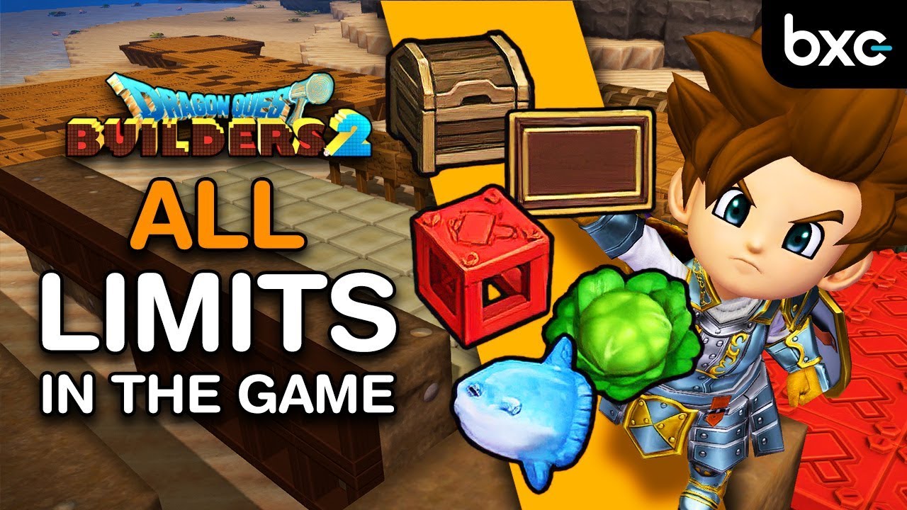 ALL Limitations - Island, Chests, Items, Crops, Fishes, Rooms etc. | Dragon Quest Builders 2