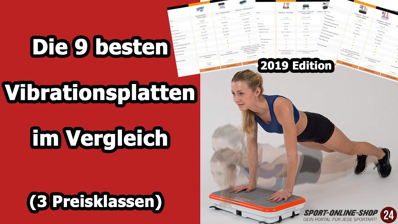 Vibrationsplatte kaufen 2019 ➡️ Die 9 besten Vibrationsplatten im Vergleich [3 Preisklassen]