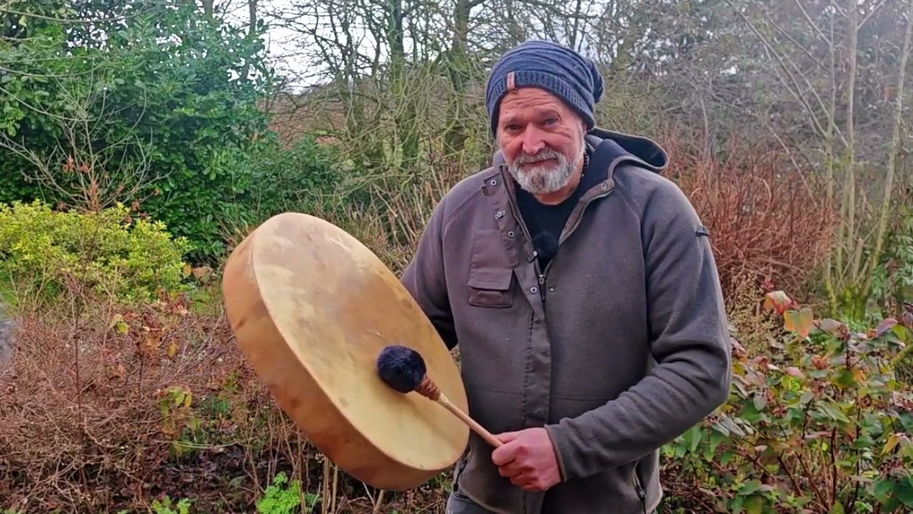 Oval Horse skin shamanic drum sound demo