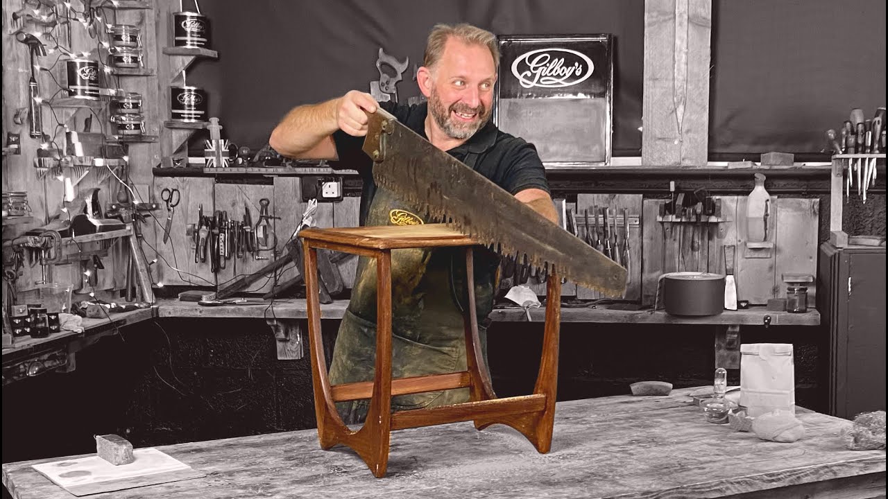 Furniture Restorer Saws Teak G-Plan Table In Half - REVEALS THE TRUTH
