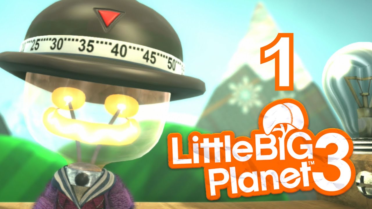 LittleBigPlanet 3 Let's Play PS4 Walkthrough 1 - Introduction + Needlepoint Peaks