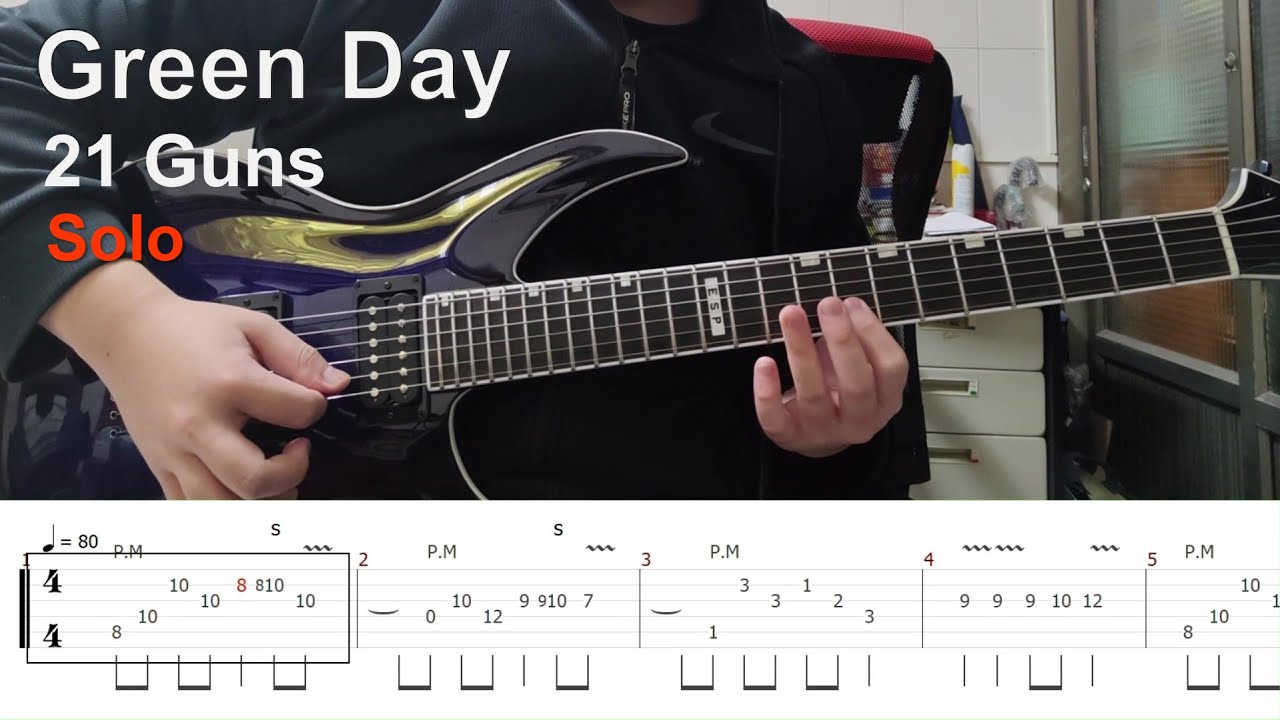 Green Day – 21 Guns (Solo | Guitar Cover + TAB)