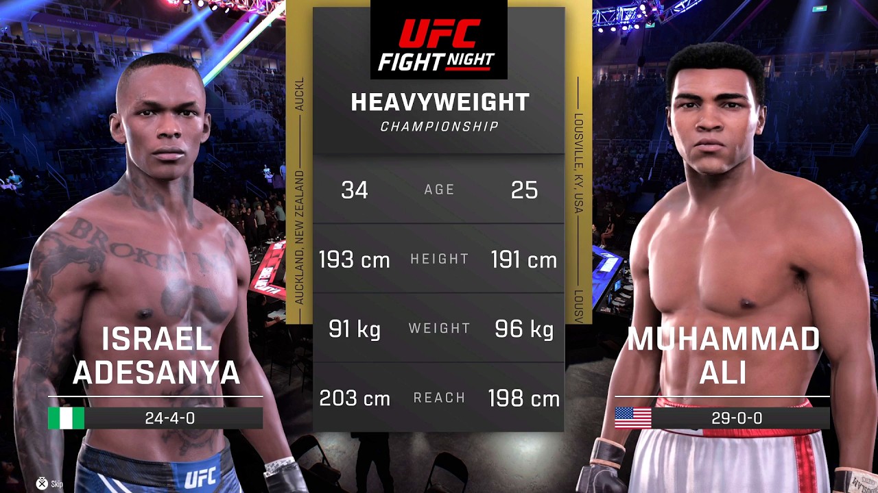 Israel Adesanya vs Muhammad Ali Full Fight - UFC 5 Fight Night