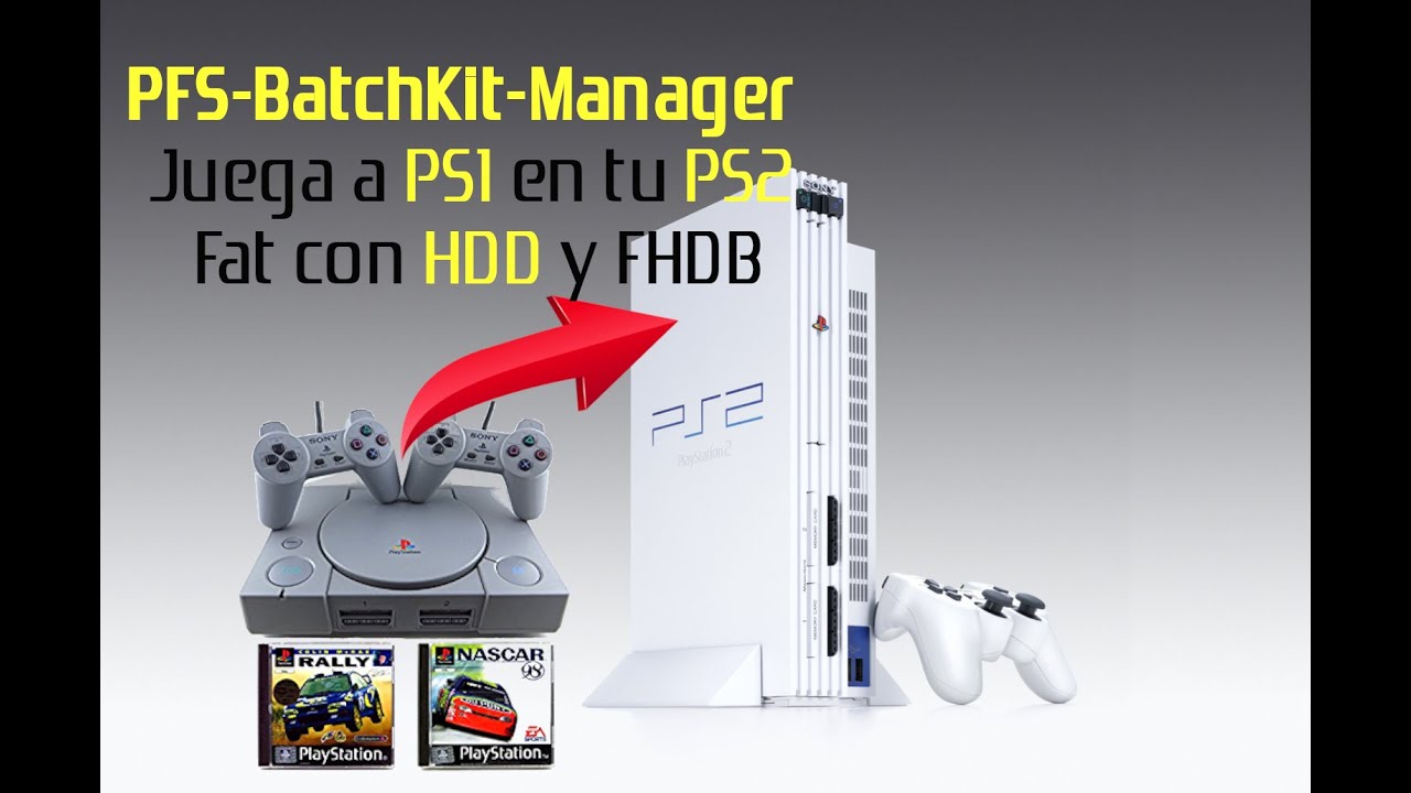 🛠️🎮 PFS BATCHKIT Manager Juega PS1 en PS2 FAT HDD 🛠️🎮