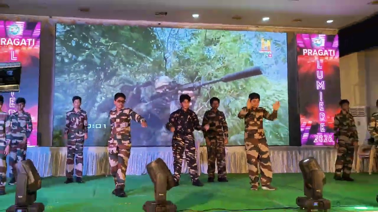 Operation Sindhoor Recreation by my son and his school mates at the school anniversary function..