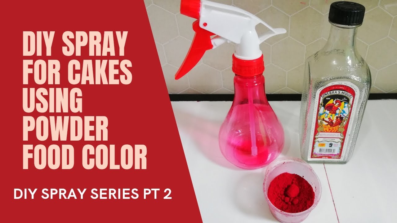 DIY Spray for Cakes using Powder Food Color | How to Achieve Red Icing | English