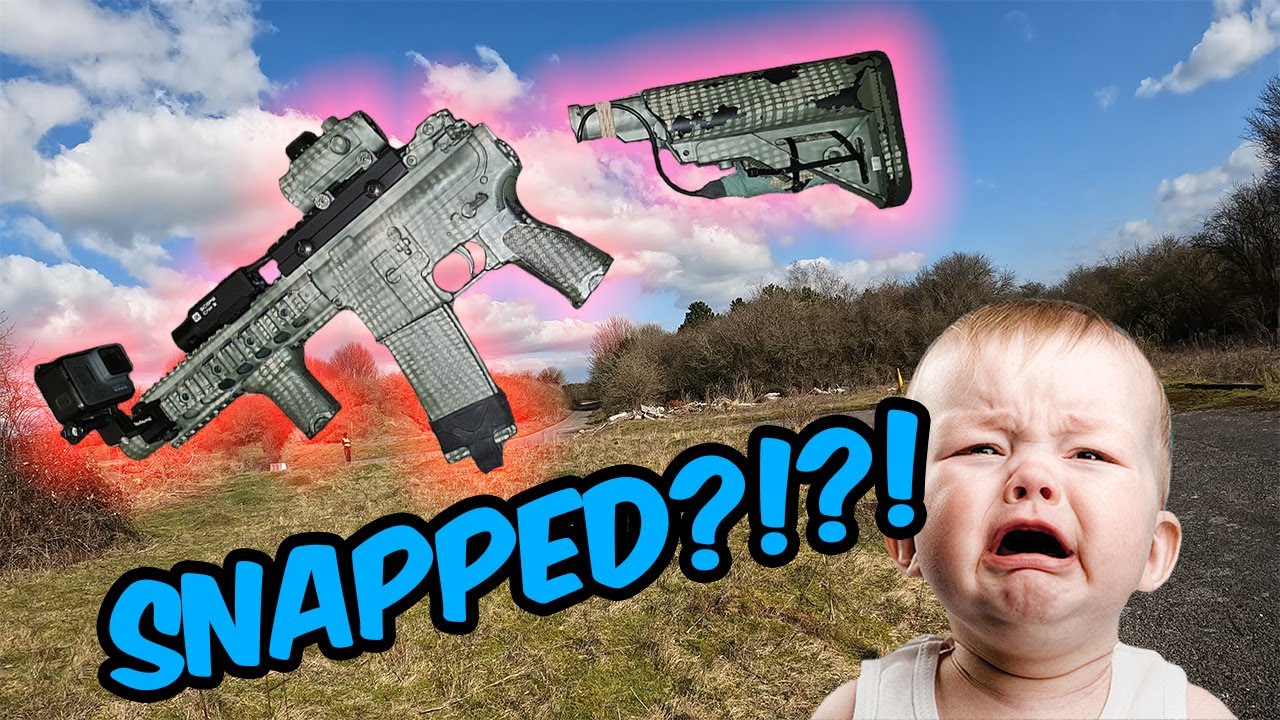 Airsoft GIRL'S rifle SNAPS IN HALF mid-game?! Airsoft FAIL | The Bomb Dump RIFT