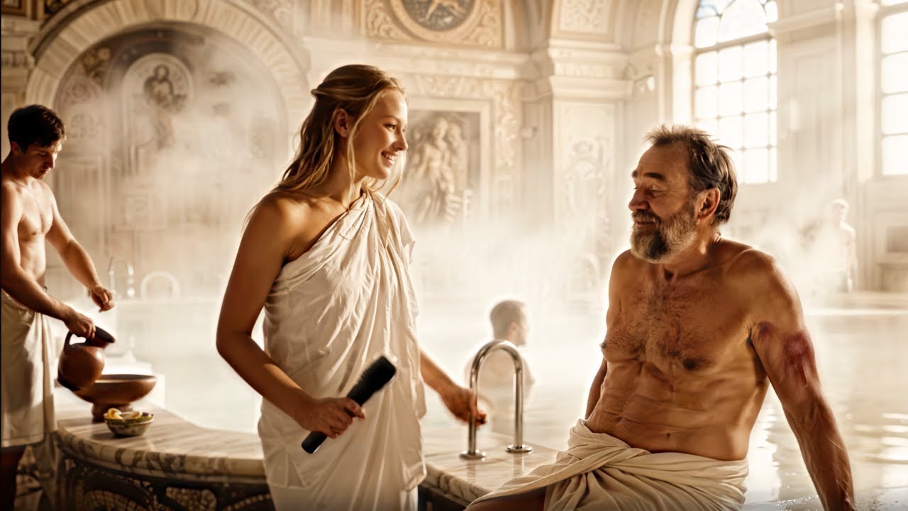 Blonde AI Girl asks the Ancient Romans what life was like