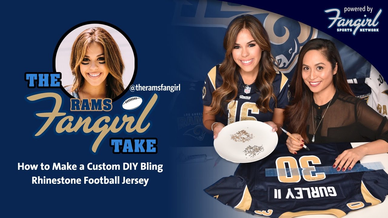 How to Make a Custom DIY Bling Rhinestone Football Jersey | Rams Fangirl