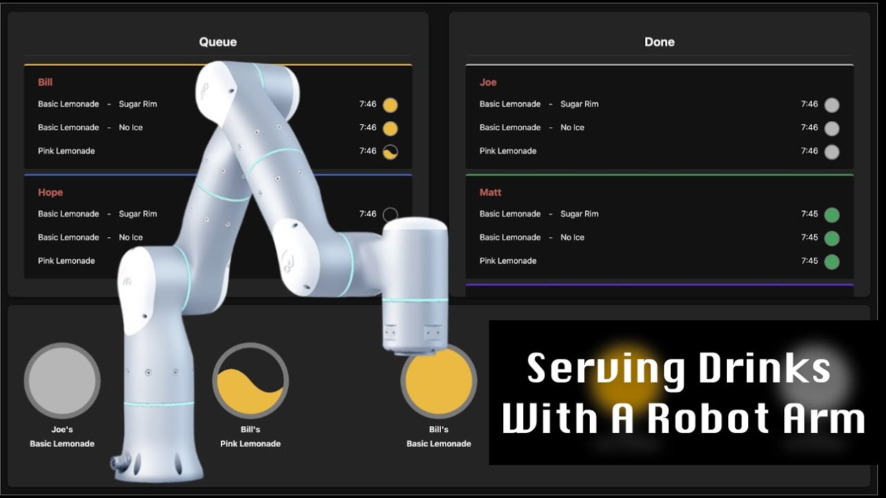 Serving Drinks With A Robot Arm