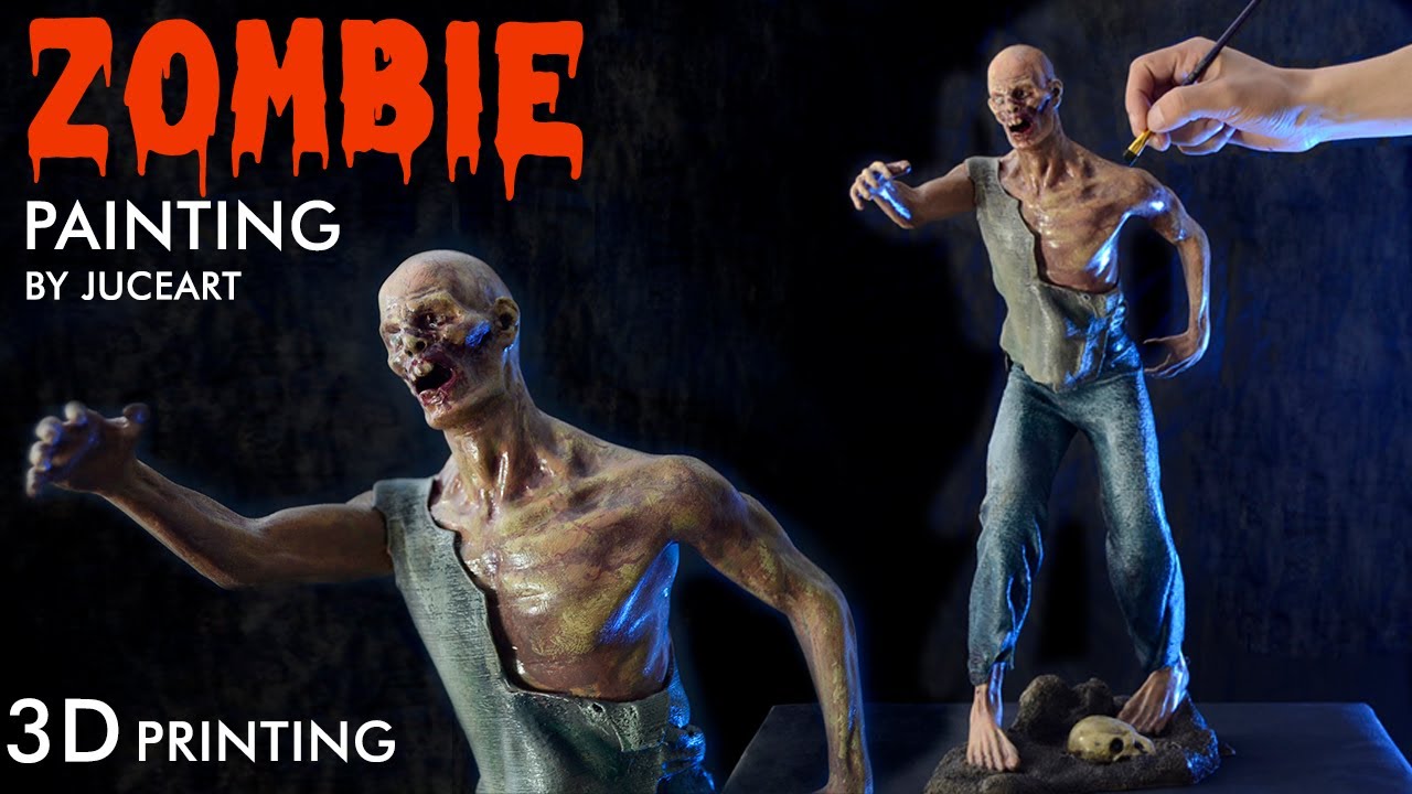 Painting realistic Zombie/ 3D printed scale model 🎨🖌