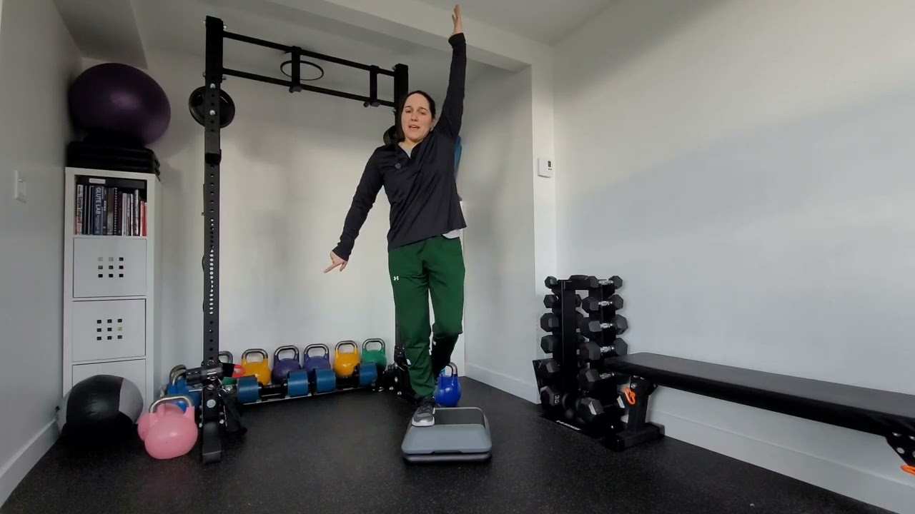Crossover Step Down to Knee Drive