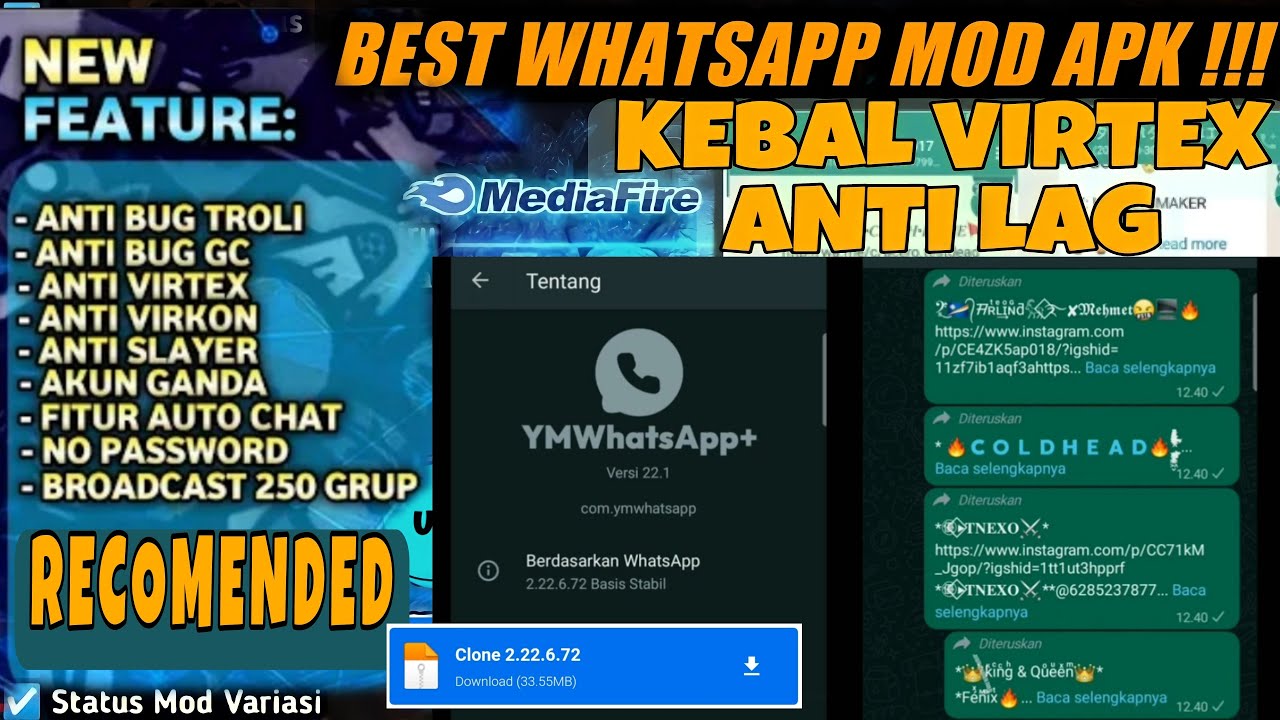 Gb WhatsApp Terbaru 2022|| NO Password || WA CLONE KEBAL