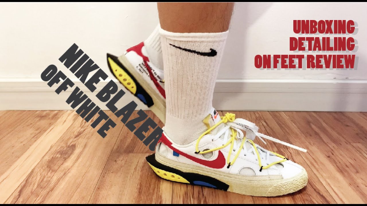 Off-White x Nike Blazer Low Unboxing Detailing & on feet Review