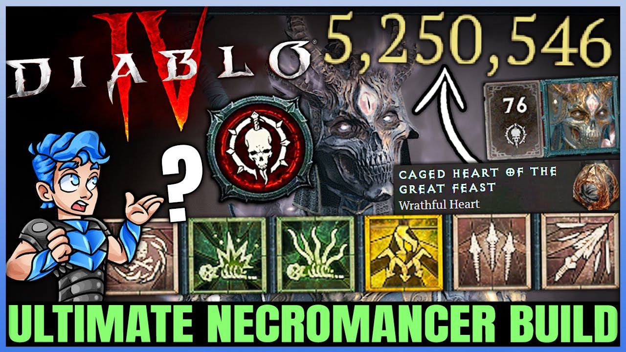 Diablo 4 - Highest Damage Endgame Necromancer Build Found - This is OP - Skills Gear Paragon Guide!