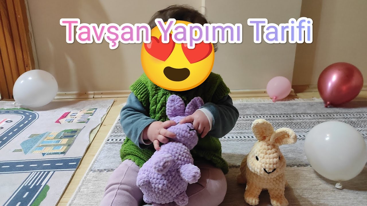 Peluş Tavşan Yapım Tarifi 🐰🐇 (rabbit , Рецепт вязаного кролика) crochet amigurumi tutorial video 