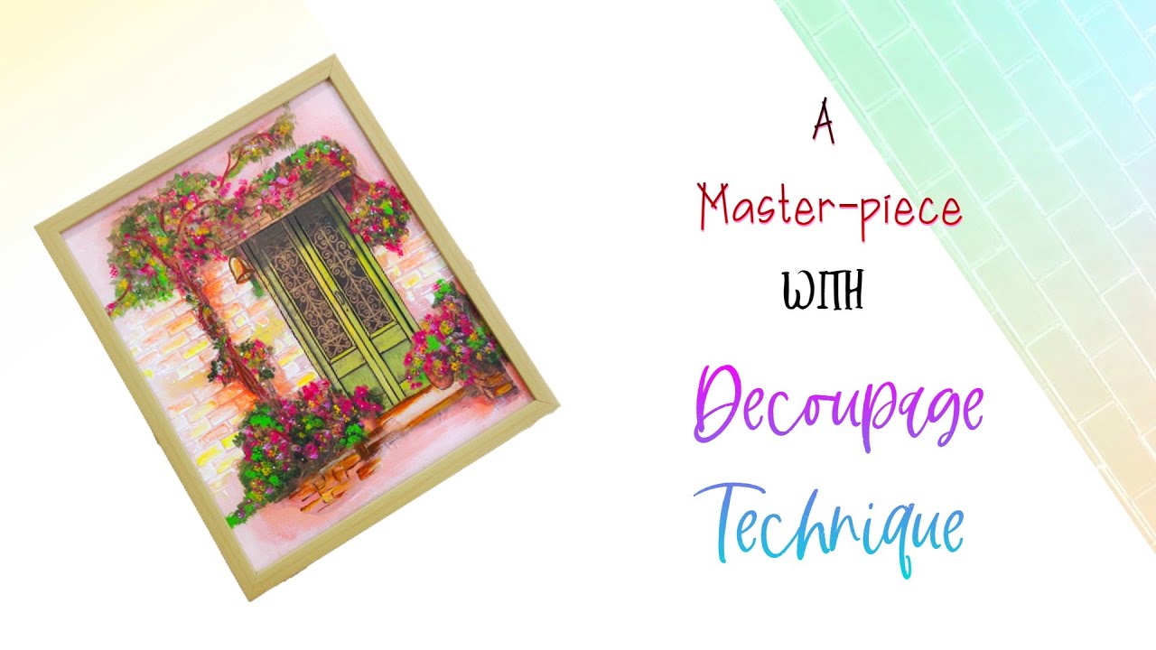 Easy DIY Decoupage Nameplate with an Ethnic Look