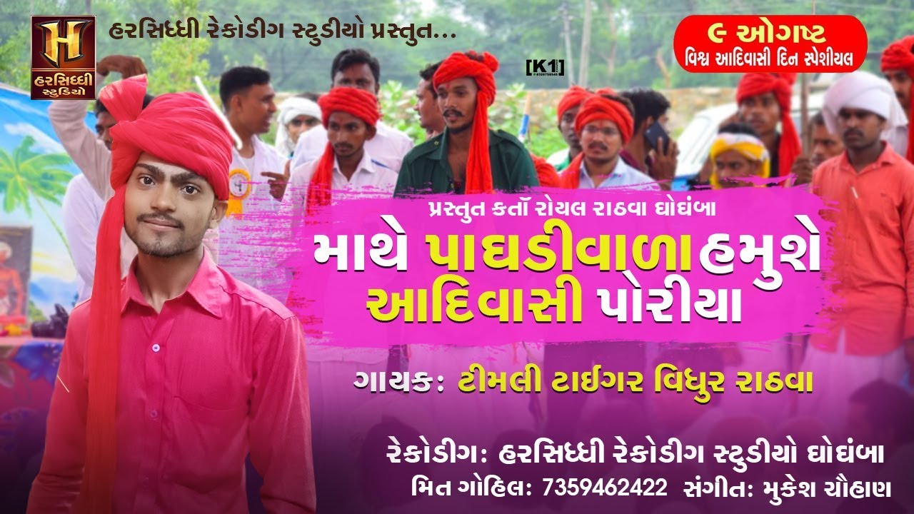 Vidur Rathva New Timli 2019 || Mathe Paghdi Wada Adiwasi  || 9 August Special || Harsiddhi Studio