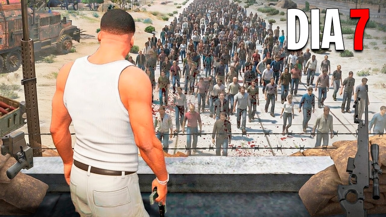 SOBREVIVÍ 7 DÍAS en un APOCALIPSIS ZOMBIE REALISTA en GTA 5