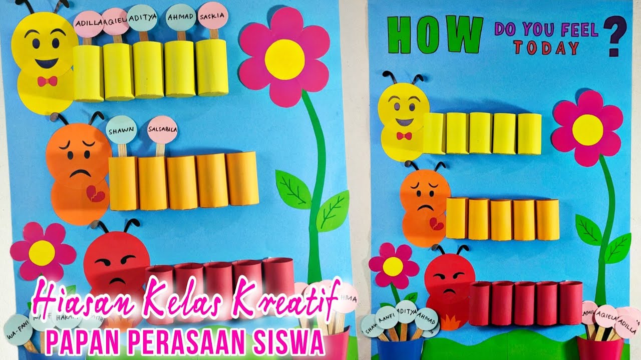 Membuat Hiasan Kelas Kreatif || Membuat Papan Perasaan Siswa || Dekorasi Kelas Kreatif
