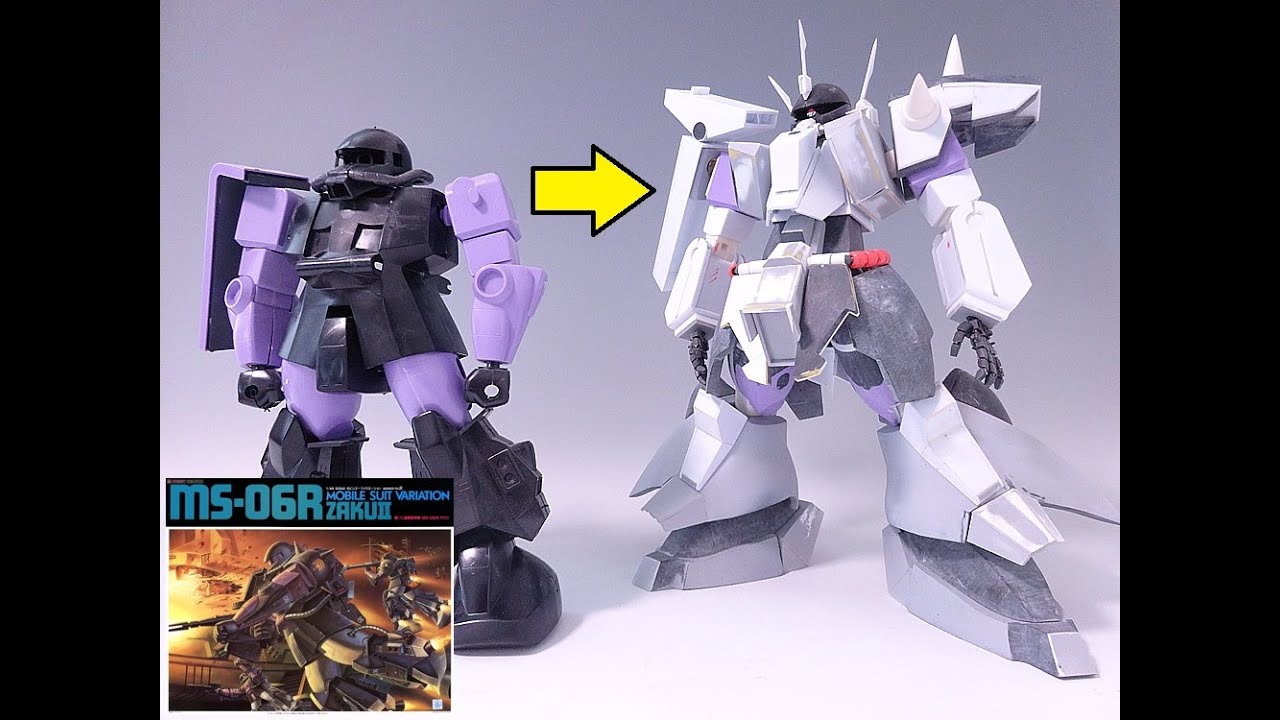 1/60旧キット06R黒い三連星ザクをザクⅢに改造して制作