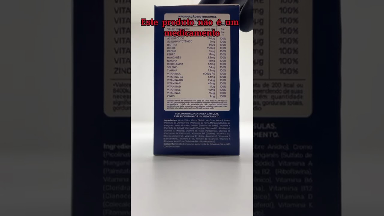 Natuvit+ Suplemento Alimentar Original Natunectar Vitamina A B6 B12 C D E K Natural 100% 60 Capsulas
