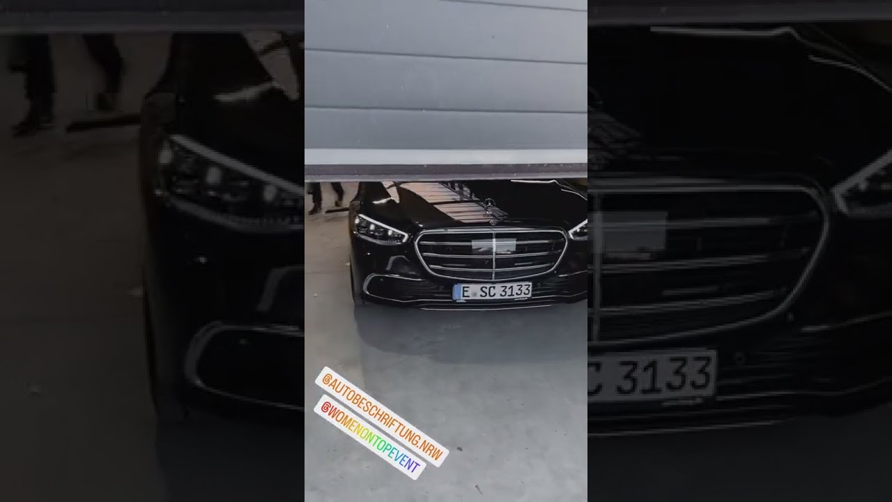 Mercedes S Klasse frisch beim Folierer f&uuml;r  Women on Top Event 2022 in D&uuml;sseldorf