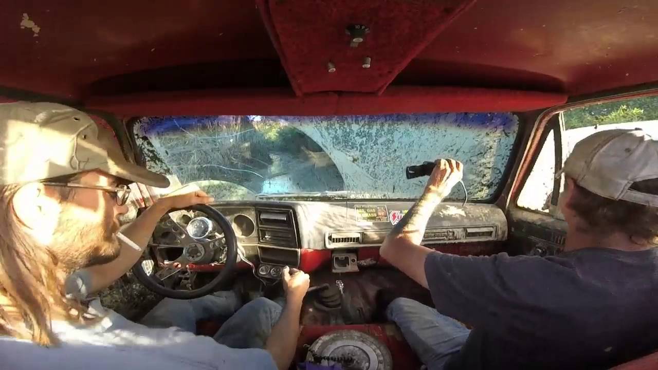 in cab view mud truck