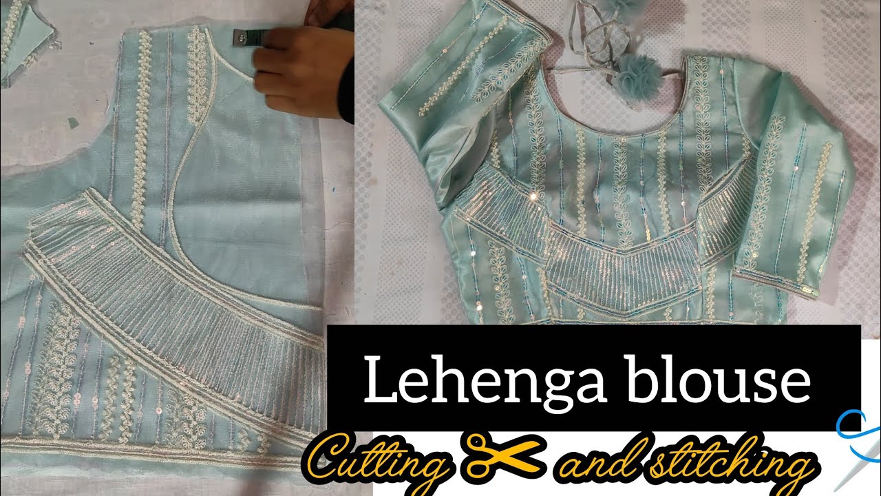 Lehenga blouse cutting ✂️ and stitching 🪡 ll full video ✨ step by step ✅ @Rabiaboutique-x3s #like 