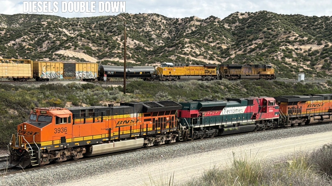Diesels Double Down at Walker &mdash; UP Manifest Drop & BNSF Q‑Stack Runoff!