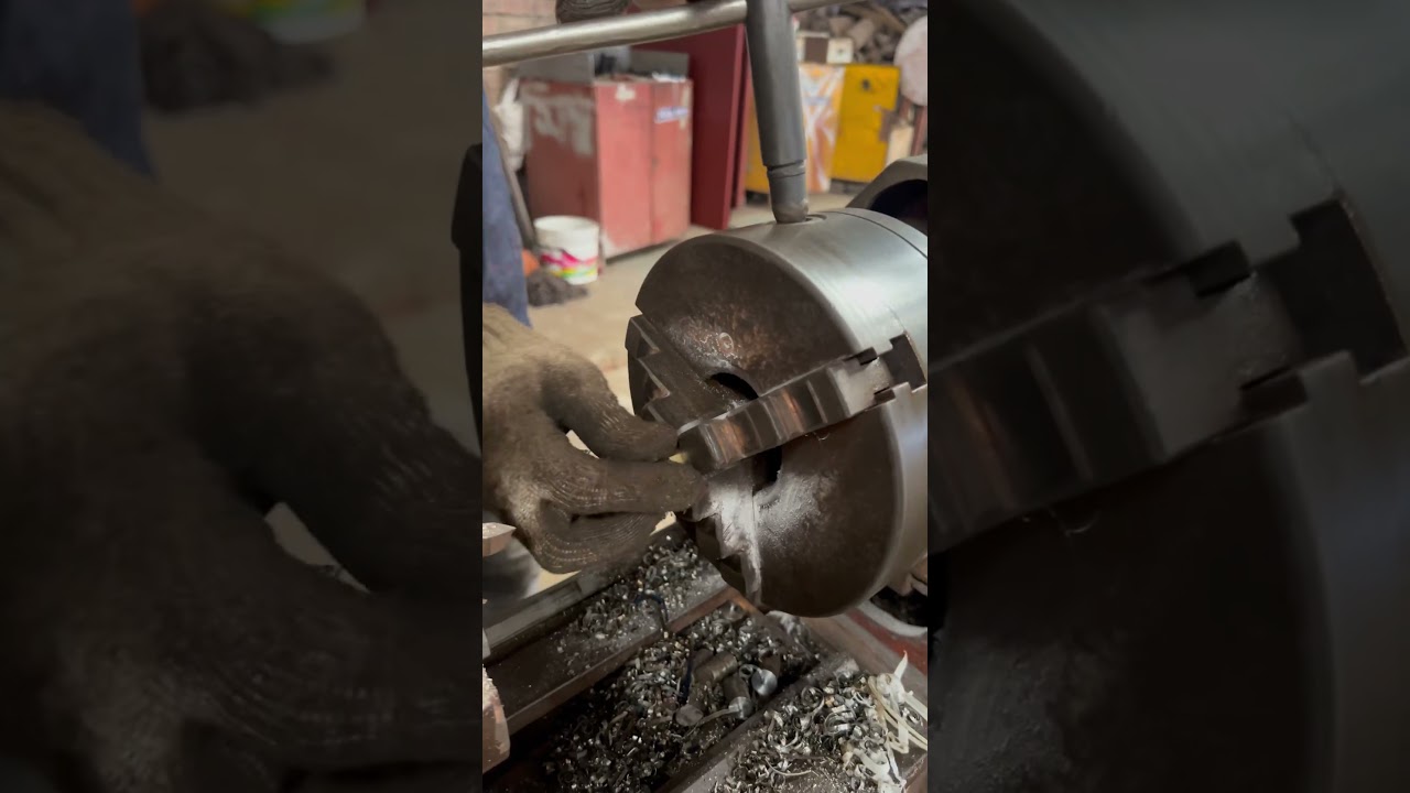 brush nut making #lathework #machine #latheoperator #lathemachinework #lathevlogs