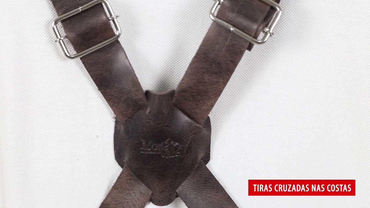 Avental de couro bovino para churrasqueiro