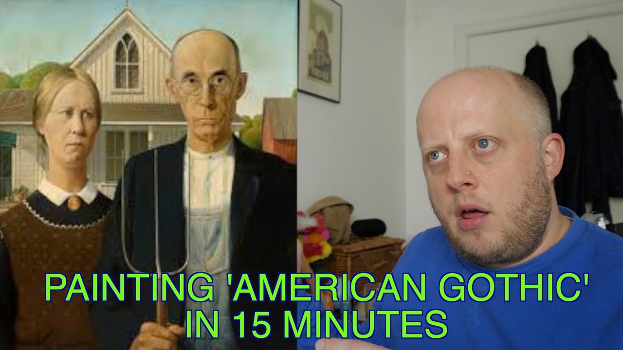 Painting American Gothic in 15 minutes - Marek's Mediocre Masterpieces
